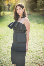 Load image into Gallery viewer, Stella Black Sleeveless Ruffle Dress