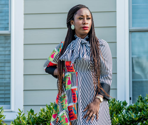 Striped Button Up Dress