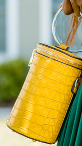 Yellow Circular Clutch