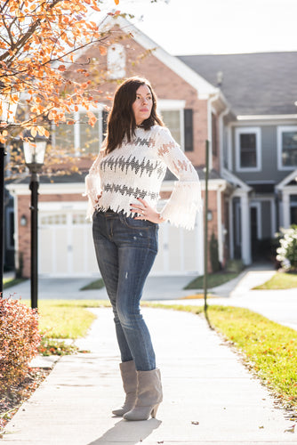 Winter White Lace Blouse