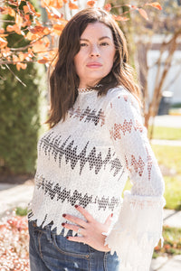 Winter White Lace Blouse