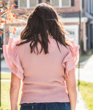 Load image into Gallery viewer, Rose High Neck Ruffled Tank